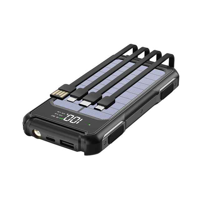 Solar Power Bank with Type C Fast Charging — 20000mAh Solar Charging | Outdoor & Travel