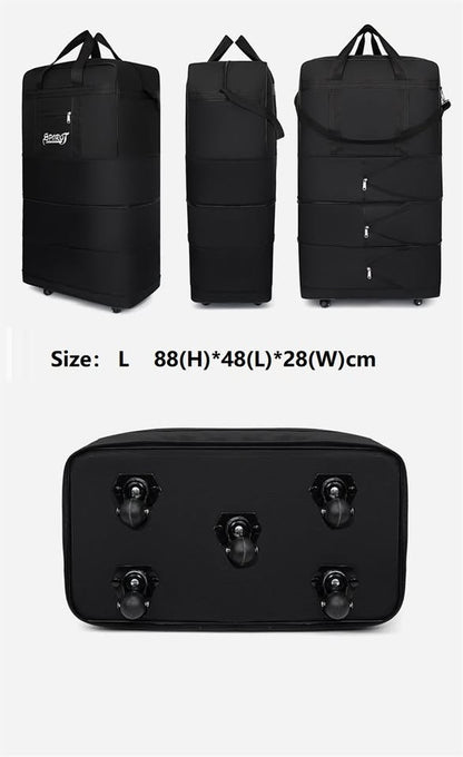 High-Capacity Storage Bag – Foldable Airline Checked Luggage with Wheels ECOTREK