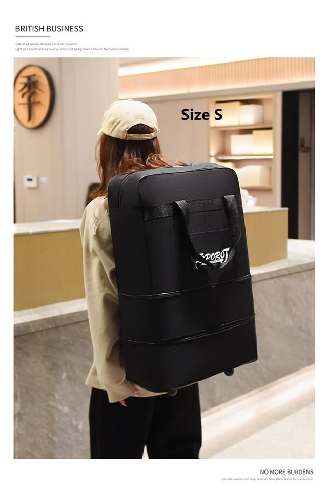 High-Capacity Storage Bag – Foldable Airline Checked Luggage with Wheels ECOTREK