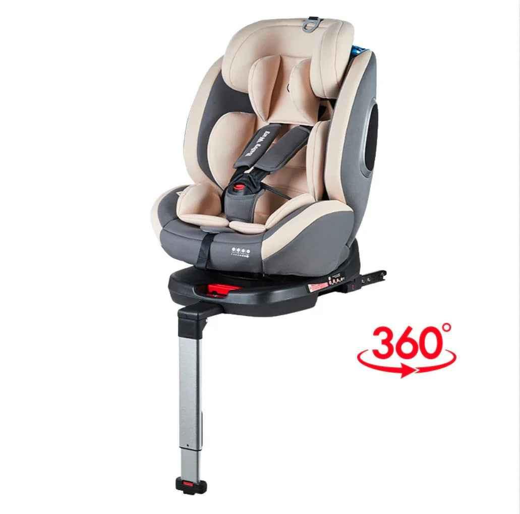 SafeHalo 360 Rotating and Convertible Car Seat with ISOFIX for All Ages - KHAKI