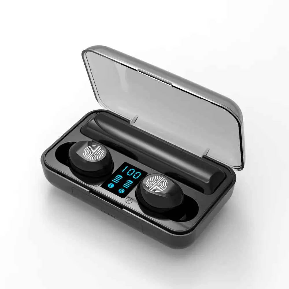 F9 Bluetooth Headphones with Touch Control and Battery Display