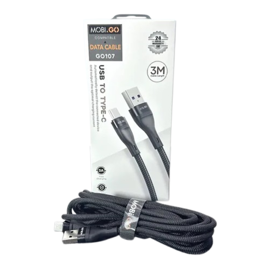 Mobigo 3m USB-A to C cable GO107