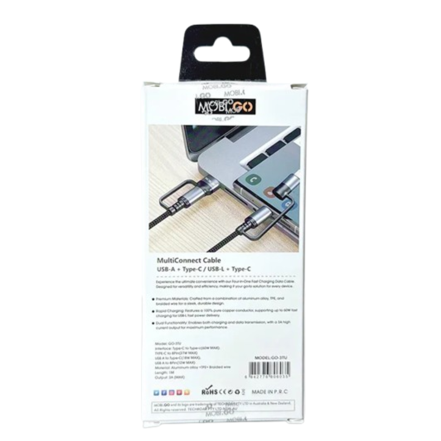 Mobigo 1m 60W 4 in 1 Cable GO3TU