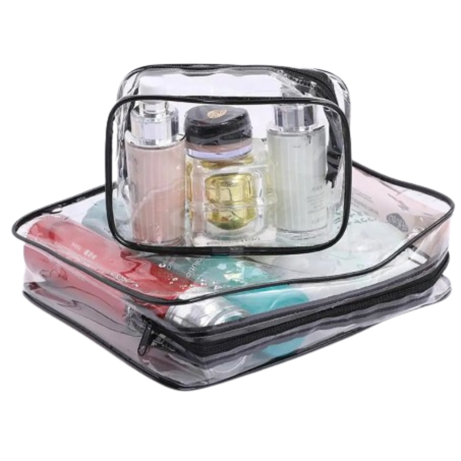 Waterproof Transparent Cosmetic Bag with Zip (3 sizes available) Habicare