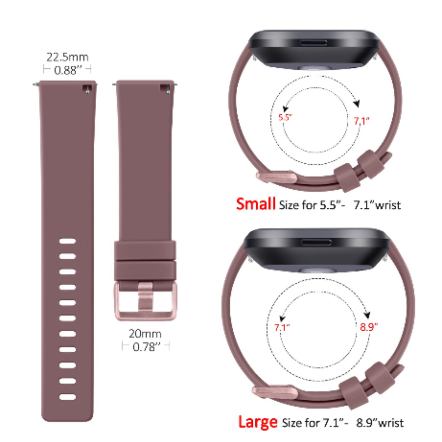 Soft Silicone Sport Band for the Fitbit Versa Lite (available in 26 colours) Habicare