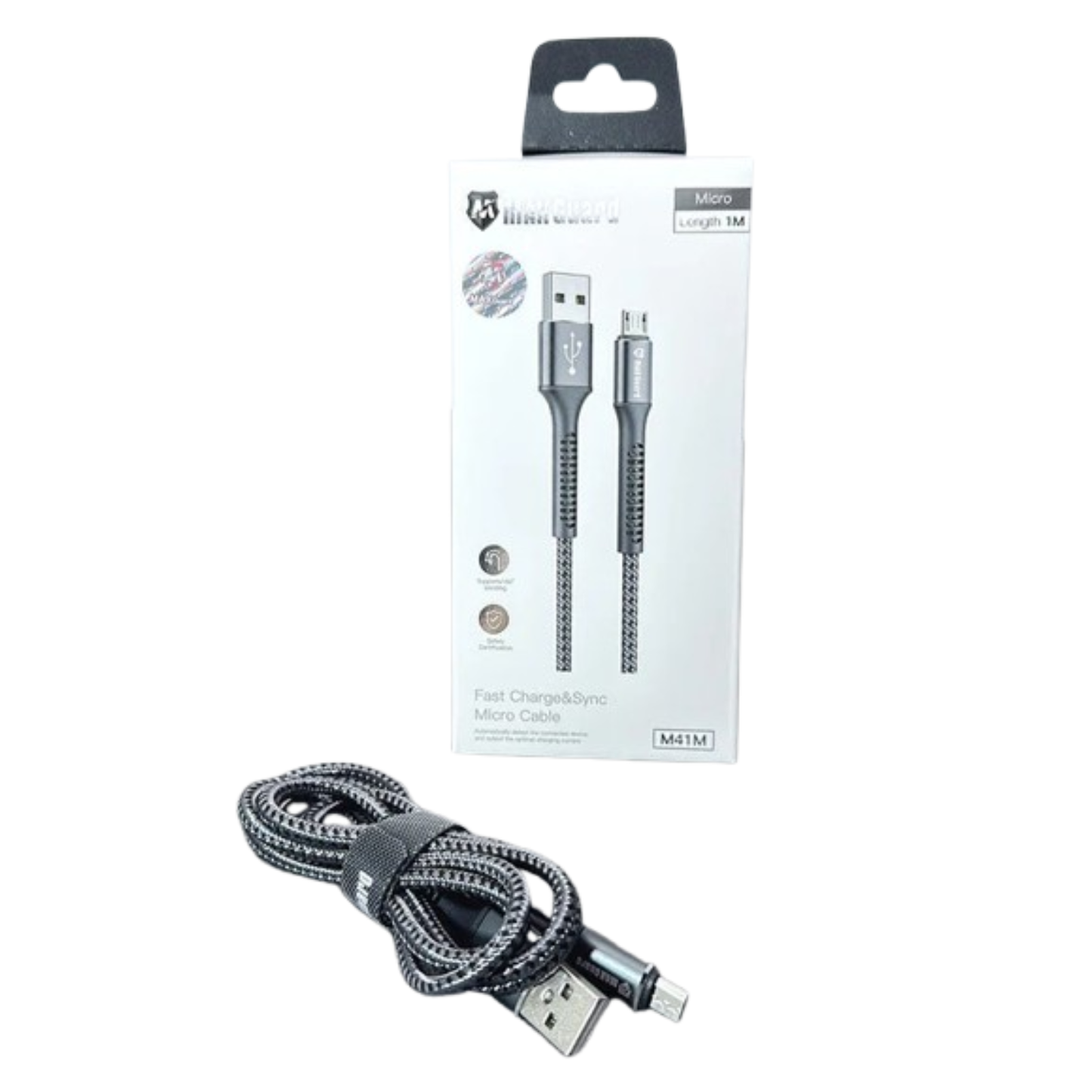 Maxguard 1m USB-A to Micro cable M41M