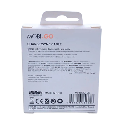 Mobigo 1m PD 20W Type-C to Lightning Cable 201LC/GO201TL