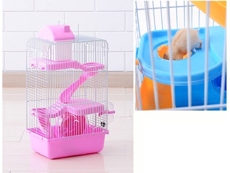 3 Tiers Gorgeous Hamster Mouse Cage pet toy Storey Fantasia Cage Castle - Pink dealonline.co.nz