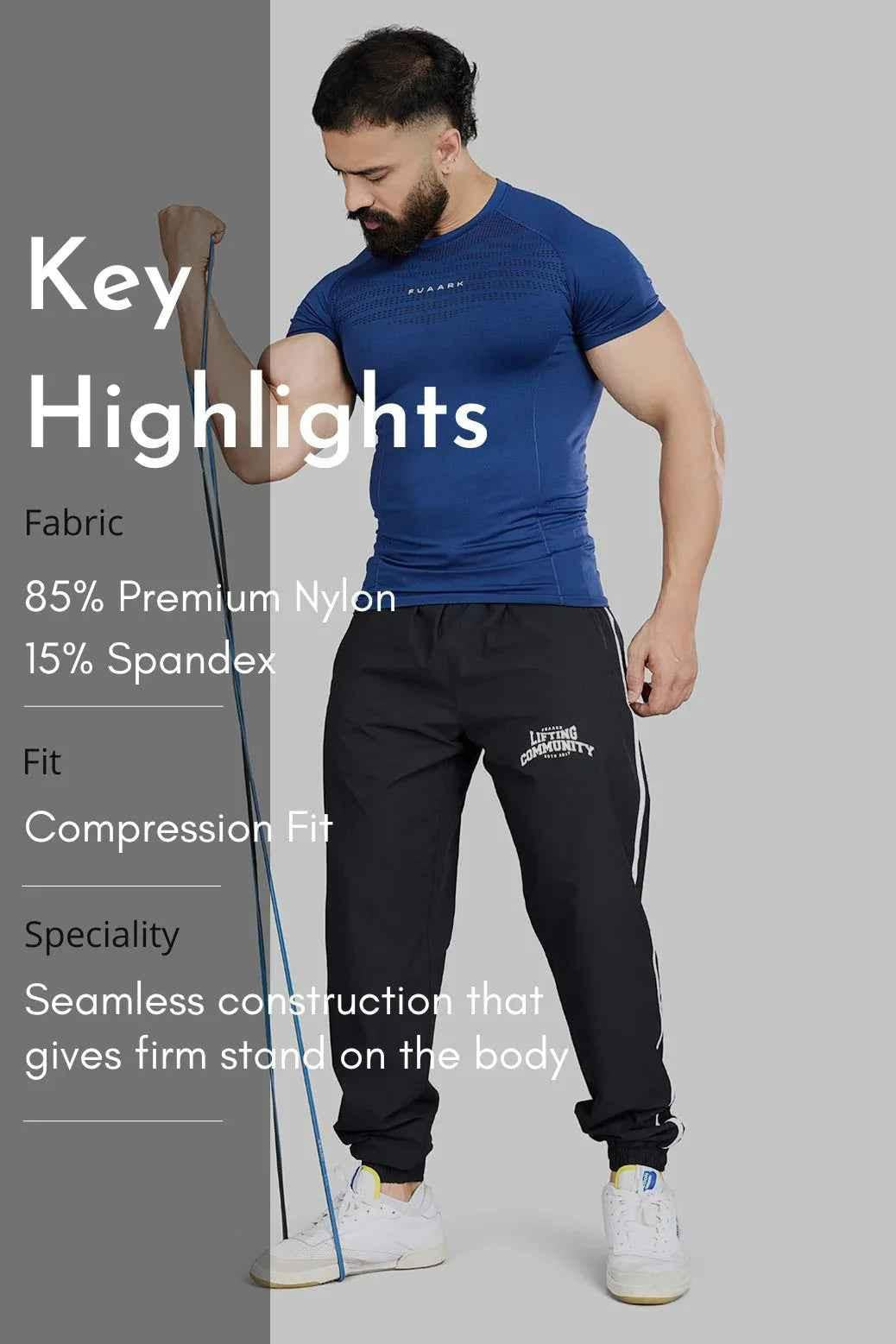 Power Seamless T-shirt Blue/ Fuaark