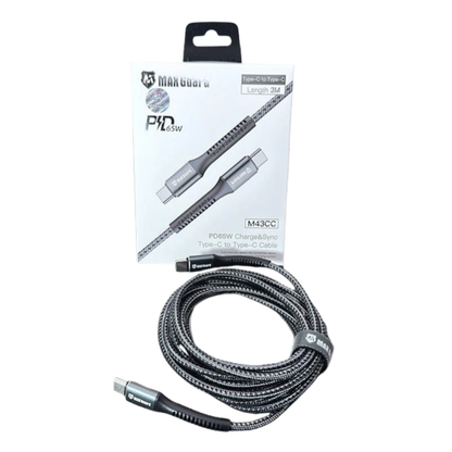 Maxguard 3m 65W Type-C to C cable M43CC