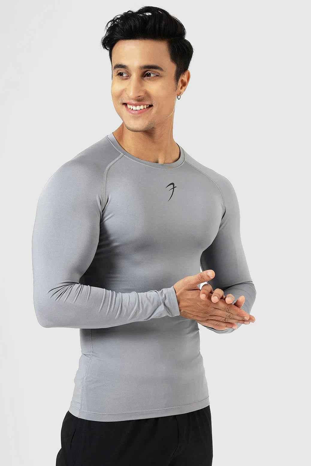 Compression Fullsleeves T-shirt Sea Grey