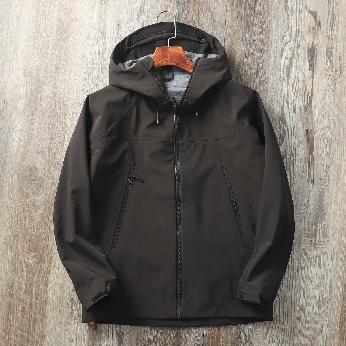 Men's Waterproof Softshell Jacket — Windproof, Hooded Hiking Shell