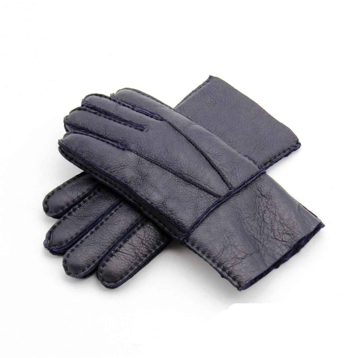 Genuine Leather Gloves - Warm Sheepskin for Men