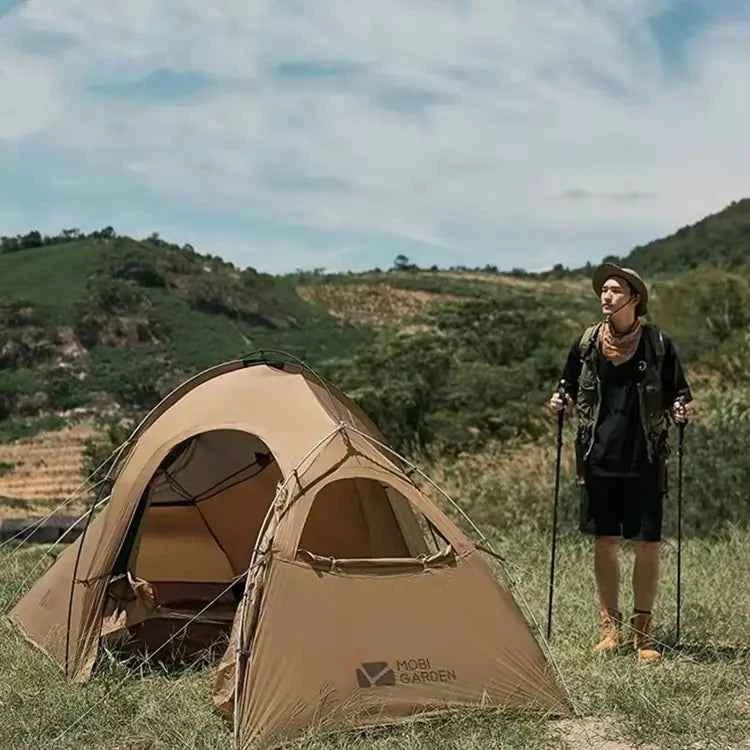Portable Outdoor Camping Tent with Vestibule - 1-3 Person Double Layer Waterproof Tent | Aluminum Frame