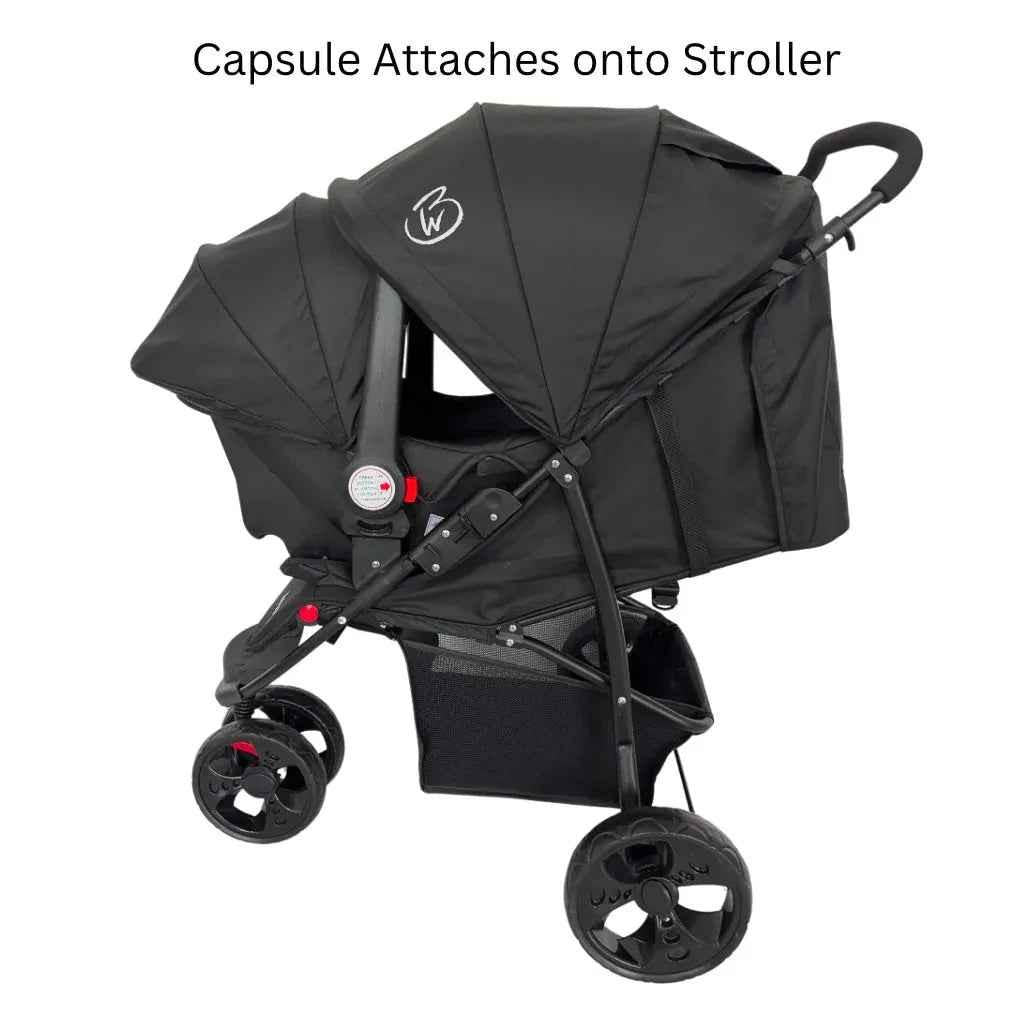 Explorer 3-Wheeler Stroller & Capsule Travel System with Food Tray and Liner