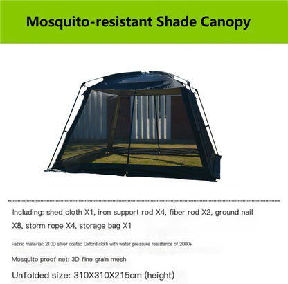 Anti-Mosquito Awning Canopy – Mesh Screen Portable Beach & Camping Tent ECOTREK