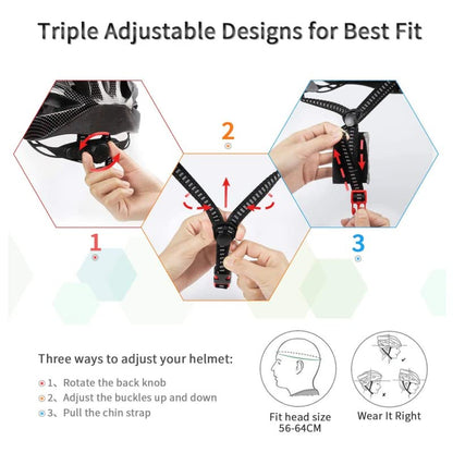 HT-12 Bicycle Helmet – Lightweight Cycling Helmet with Adjustable Fit HT12502 - ShopHub