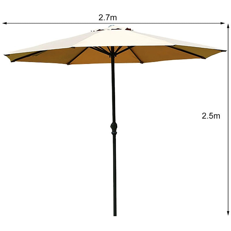 Patio Umbrella 2.7m  Patio Garden Sun-Resistant Balcony dealonline.co.nz
