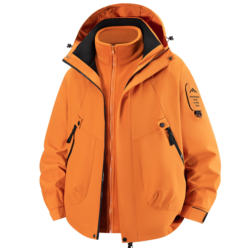 Unisex 3-in-1 Detachable Outdoor Jacket Waterproof Windproof Mountain Coat - ShopHub