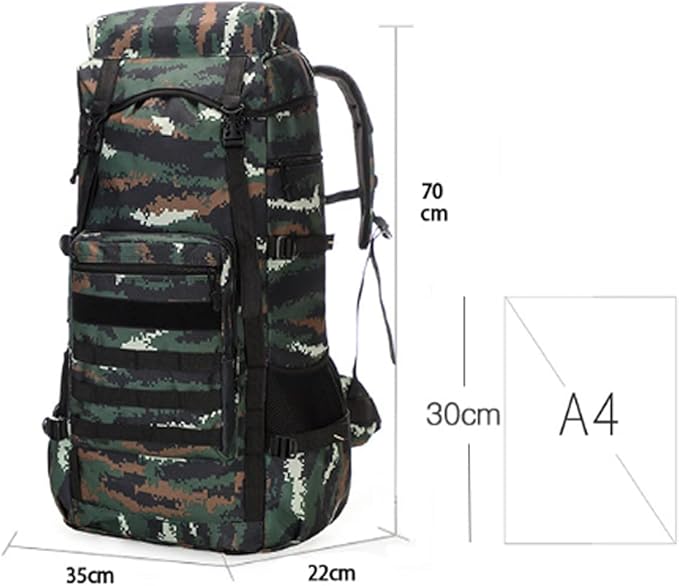 ECOTREK 70L Military Backpack – Tactical Camping, Hiking & Travel Rucksack BDHS5176 - ShopHub