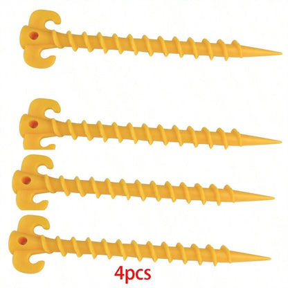 ECOTREK Screw Tent Pegs – 20cm Plastic Spiral Ground Stakes for Camping, Tarp & Outdoor Shelters JP52013 - ShopHub