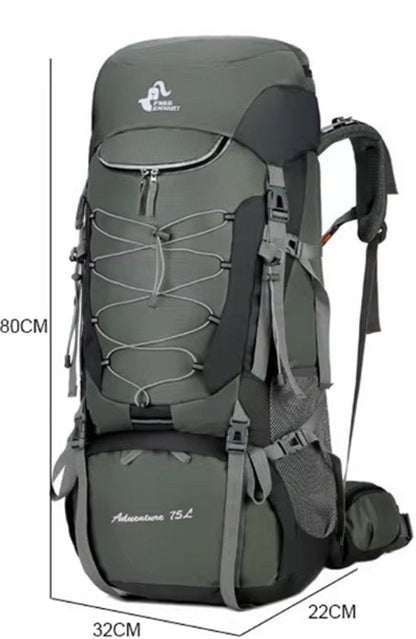 75L Camping & Hiking Backpack – Outdoor Travel Mountaineering Pack with Rain Cover ECOTREK