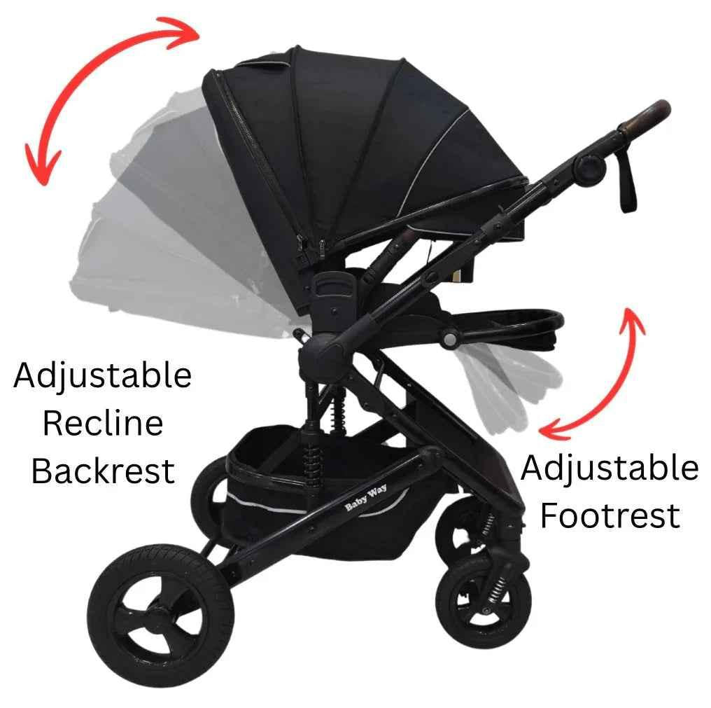 Versa 3-in-1 Travel System – Open Bassinet Stroller + Capsule Car Seat with Sunshade Sets