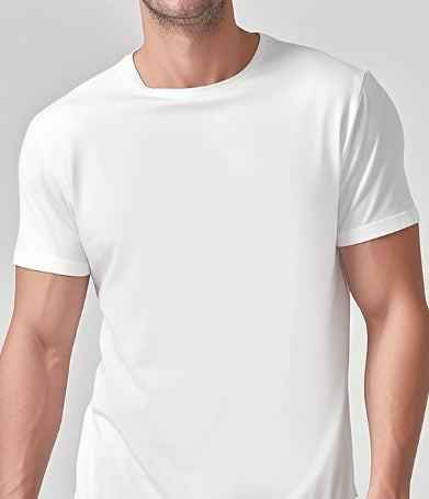 Solid Casual Short-Sleeve Crewneck T-Shirt