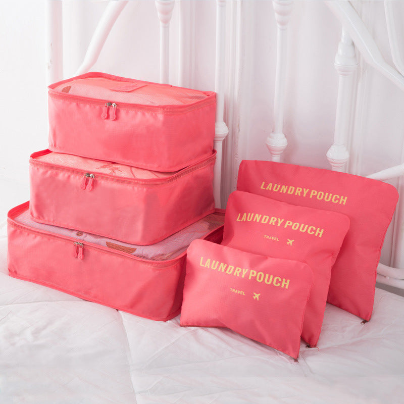 6Pcs Travel Storage Bag Set for Clothes Luggage Packing Cube Organizer Suitcase dealonline.co.nz