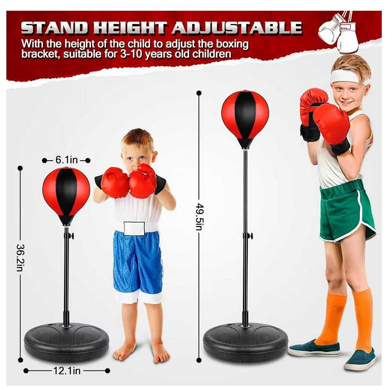 Punch Speed Ball Gloves Set Free Standing Punching Boxing Bag Home GYM Training dealonline.co.nz