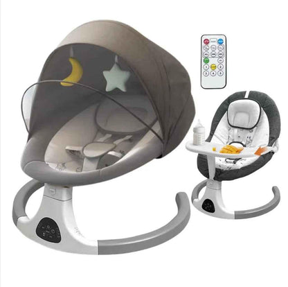 2-in-1 Electric Baby Rocker Swing / Bouncer & Dining Seat with Food Tray and Remote