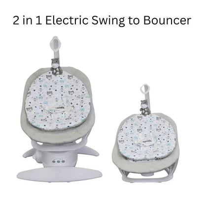 2-in-1 Electric Orbit 3D Advanced Baby Swing & Rocker with 360 Rotation and Toy