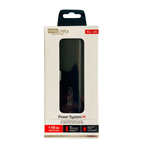 Kinglink 2,600 mAh Power Bank (Black) 9eight5