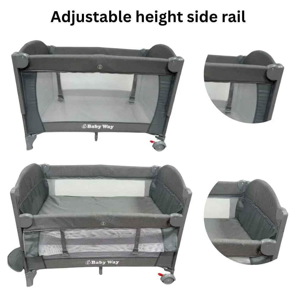 5-in-1 Portable Co-Sleeper Bed with Changing Table and Toy Bar