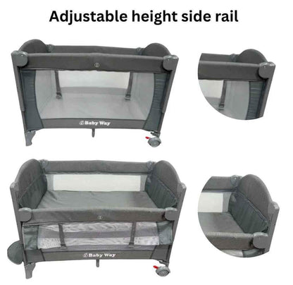 5-in-1 Portable Co-Sleeper Bed with Changing Table and Toy Bar