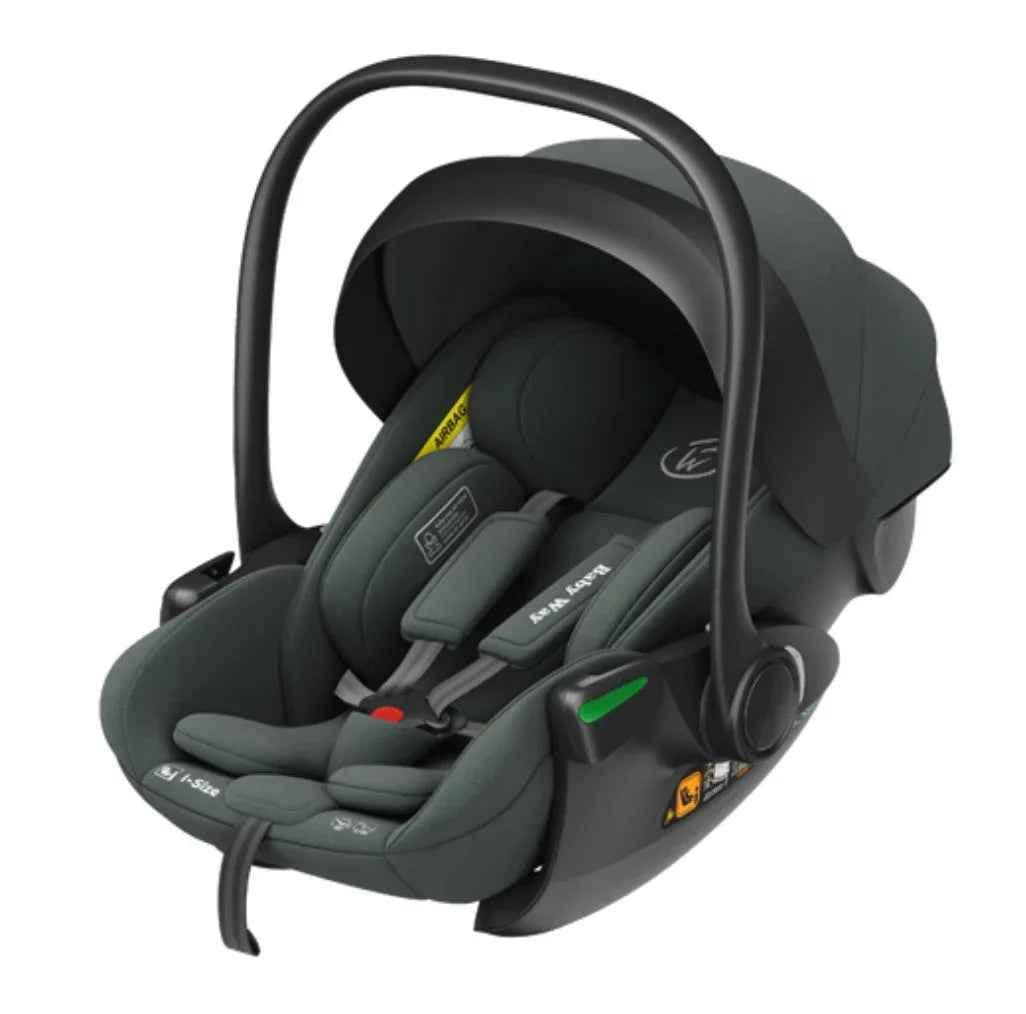 Crown i-Size Reclining Capsule Car Seat and ISOFIX 360 Rotating Capsule Base - OLIVE