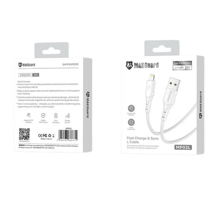 Maxguard 2m USB-A to Lightning Cable MP02L