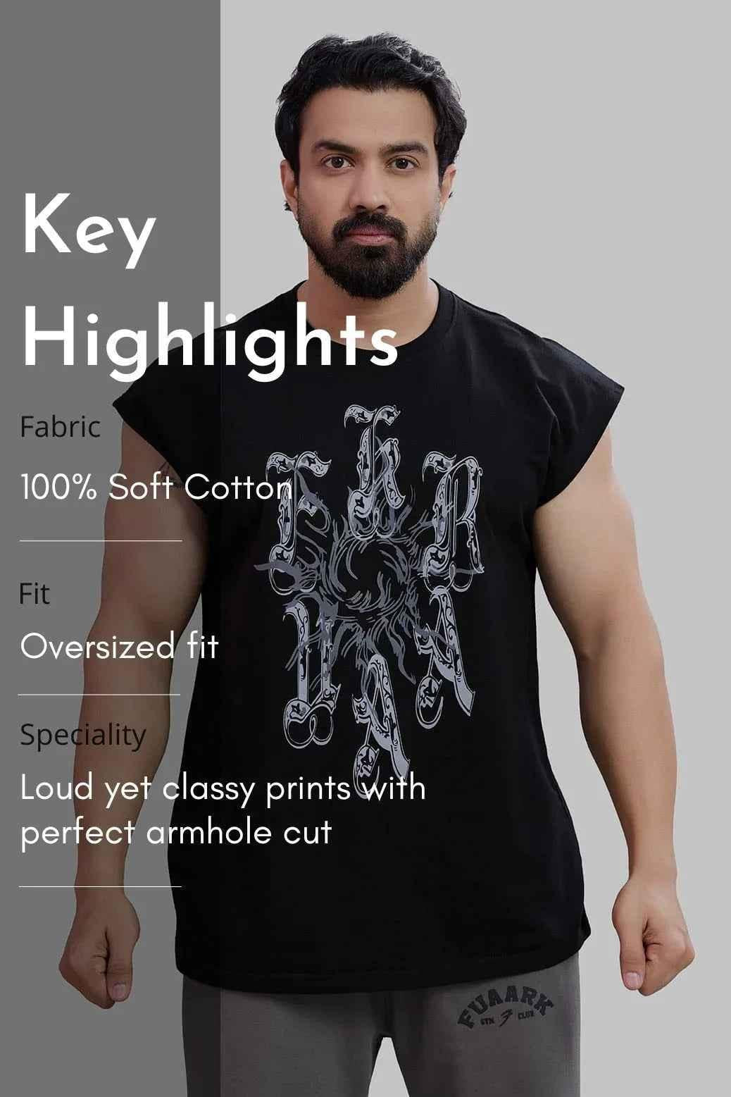 Ash Capsleeves Tank Black