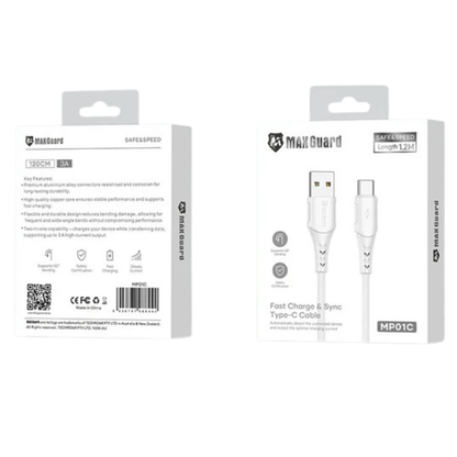 Maxguard 1.2m USB-A to C Cable MP01C