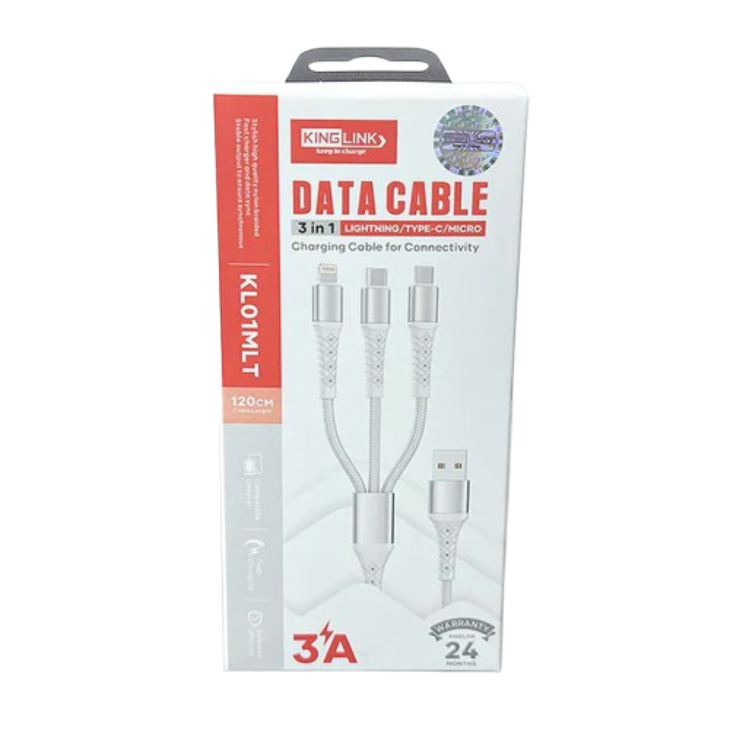 Kinglink 1.2m 3 in 1 Cable KL01MLT