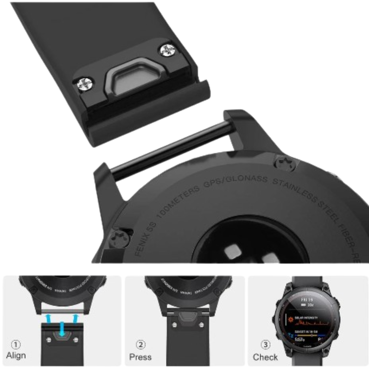QuickFit Silicone Strap for the Garmin Instinct (available in 12 colours) Habicare