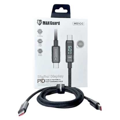 Maxguard 1m 60W Type-C to C Cable M51CC