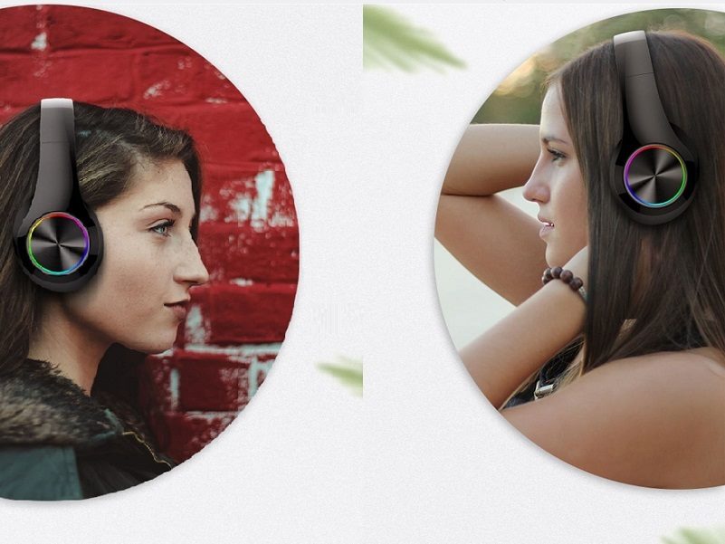 WHITE- Wireless bluetooth Headset Headphones Foldable Stereo Earphones LED Super dealonline.co.nz