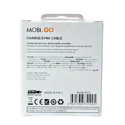 Mobigo 1m USB-A to Lightning cable 201L