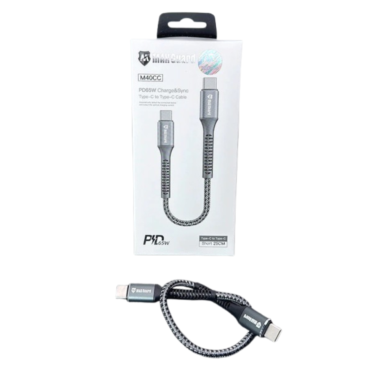 Maxguard 25cm 65W Type-C to C cable M40CC