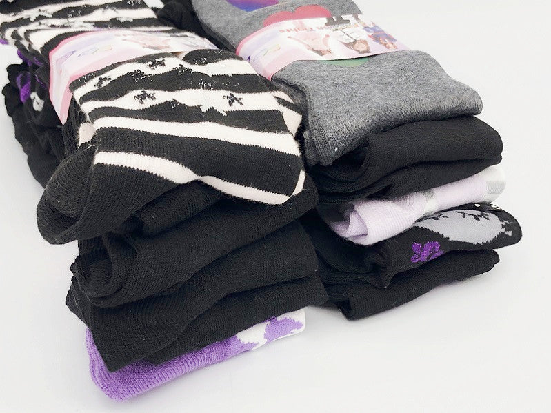 36 pairs Toddler Kids Plain Cartoon Ribbed Socks dealonline.co.nz