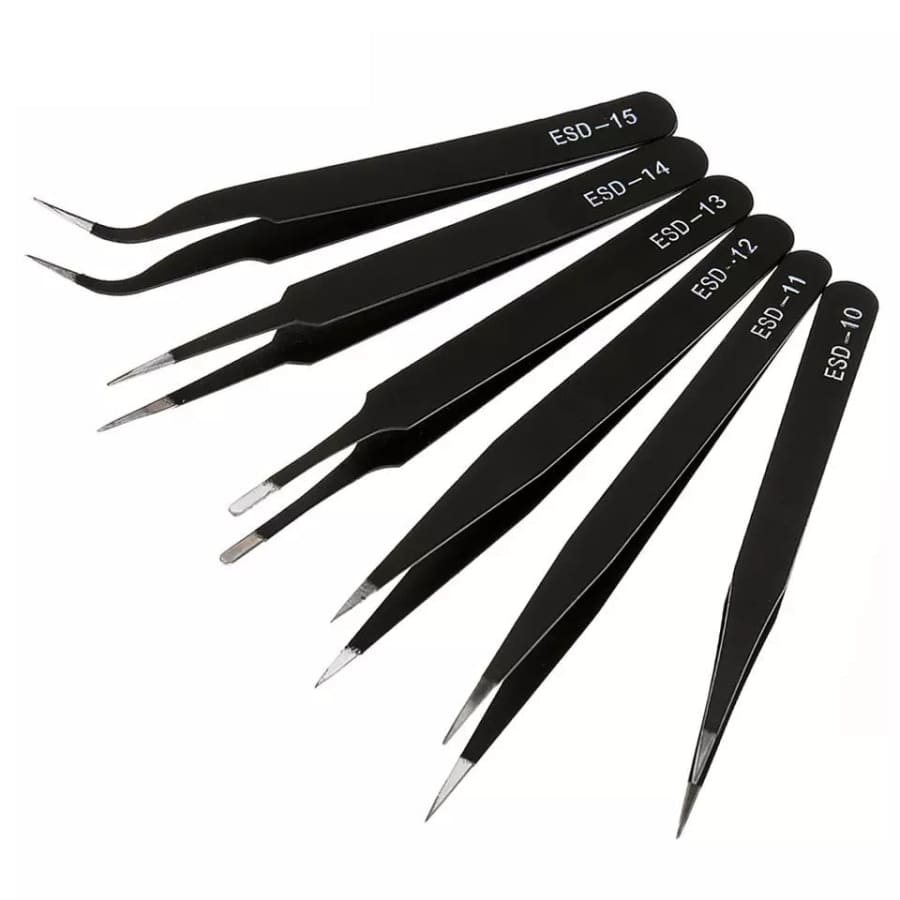 6 Piece Anti-Static Stainless Steel Tweezer Set That Watch Shop