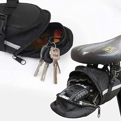 Bicycle Saddle Bag – Lightweight Velcro Seat Bag for MTB, Road Bike & E-Bike JS15505 - ShopHub