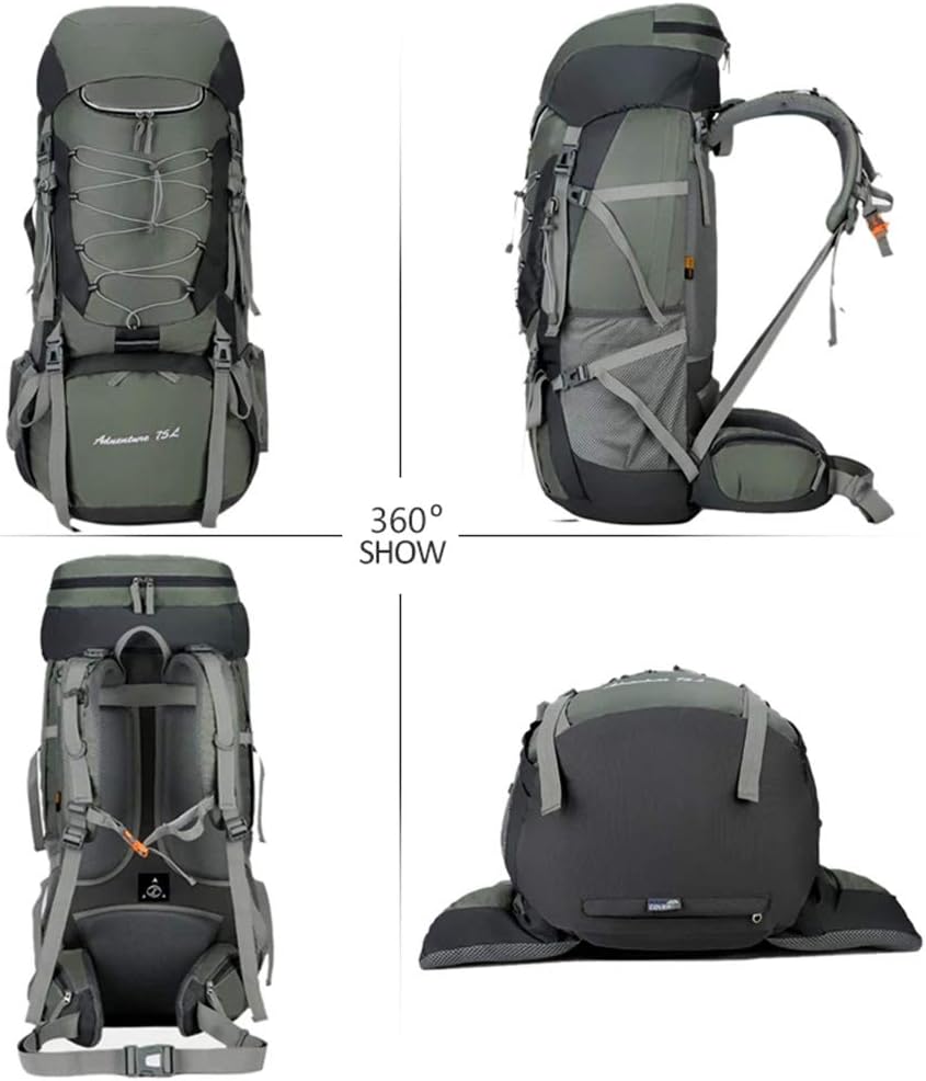 75L Camping & Hiking Backpack – Outdoor Travel Mountaineering Pack with Rain Cover ECOTREK