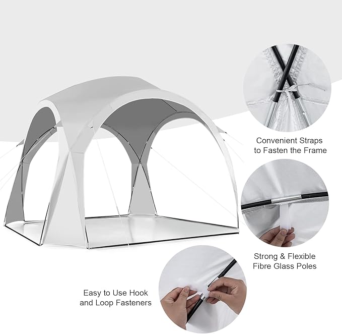 Party Tent Gazebo / Canopy / Family Tent – UPF50+ 320 × 320 × 205(H)cm ECOTREK